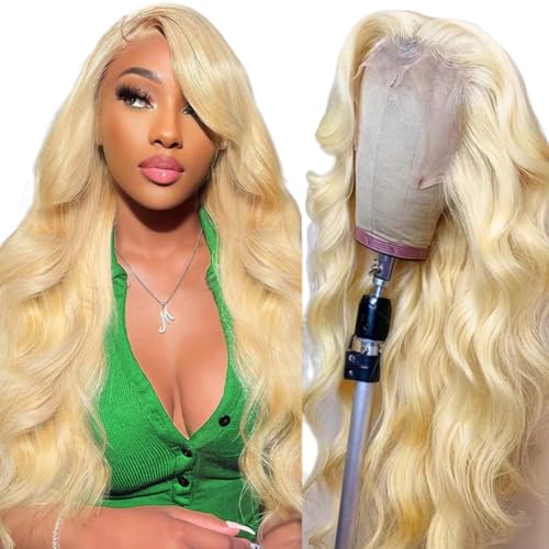 CUTE BEIN 28 Inch 613 Lace Front Wig Human Hair 200 Density