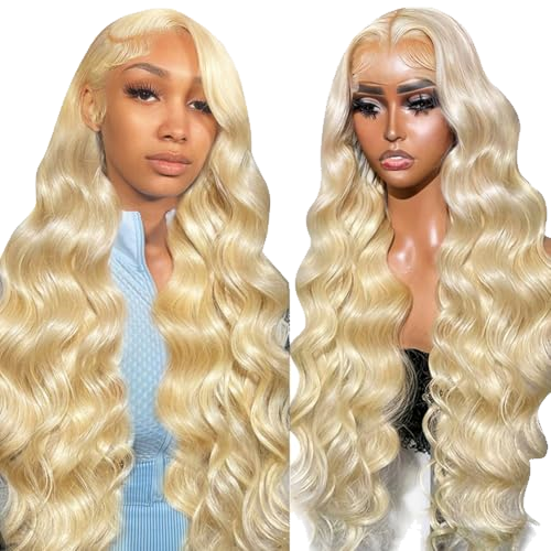 CUTE BEIN 30 Inch 613 Blonde Lace Front Wig Human Hair